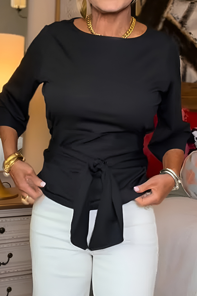 Daria | Stijlvolle Strik Taille Top