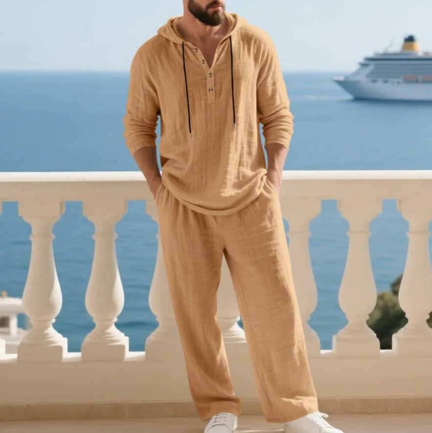 Harden | Comfortabele 2-Delige Linnen Heren Set