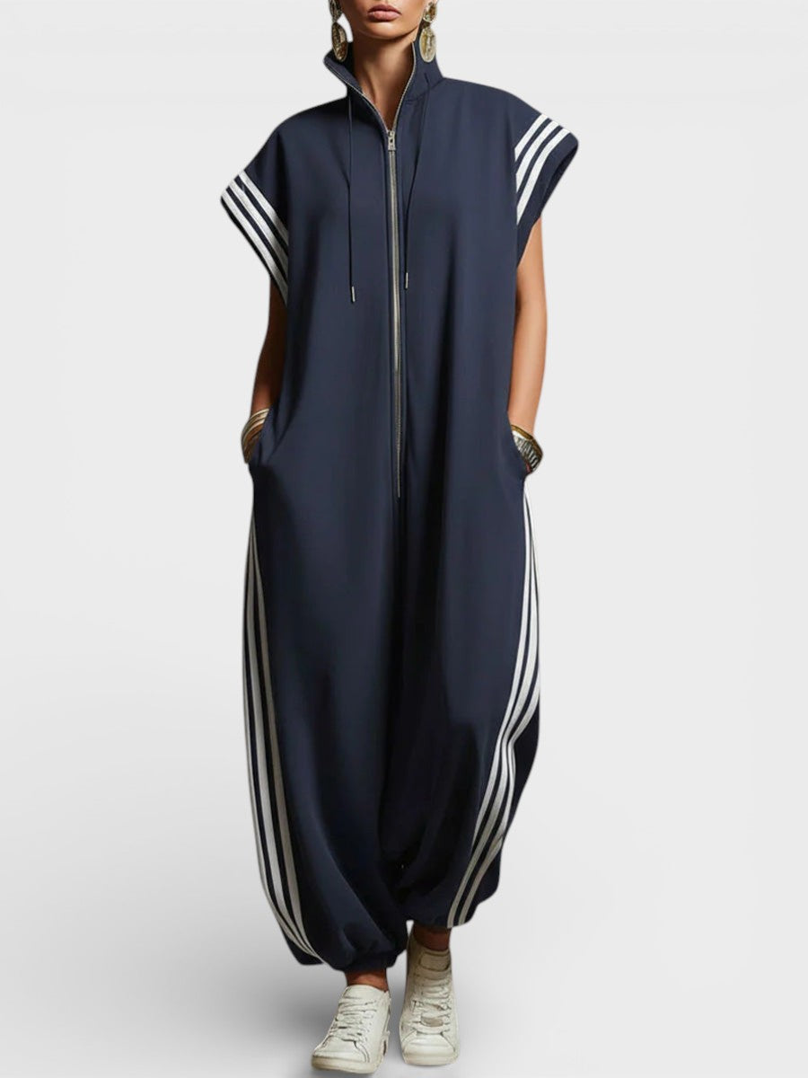 Valentina | Jumpsuit met ritssluiting in de hals