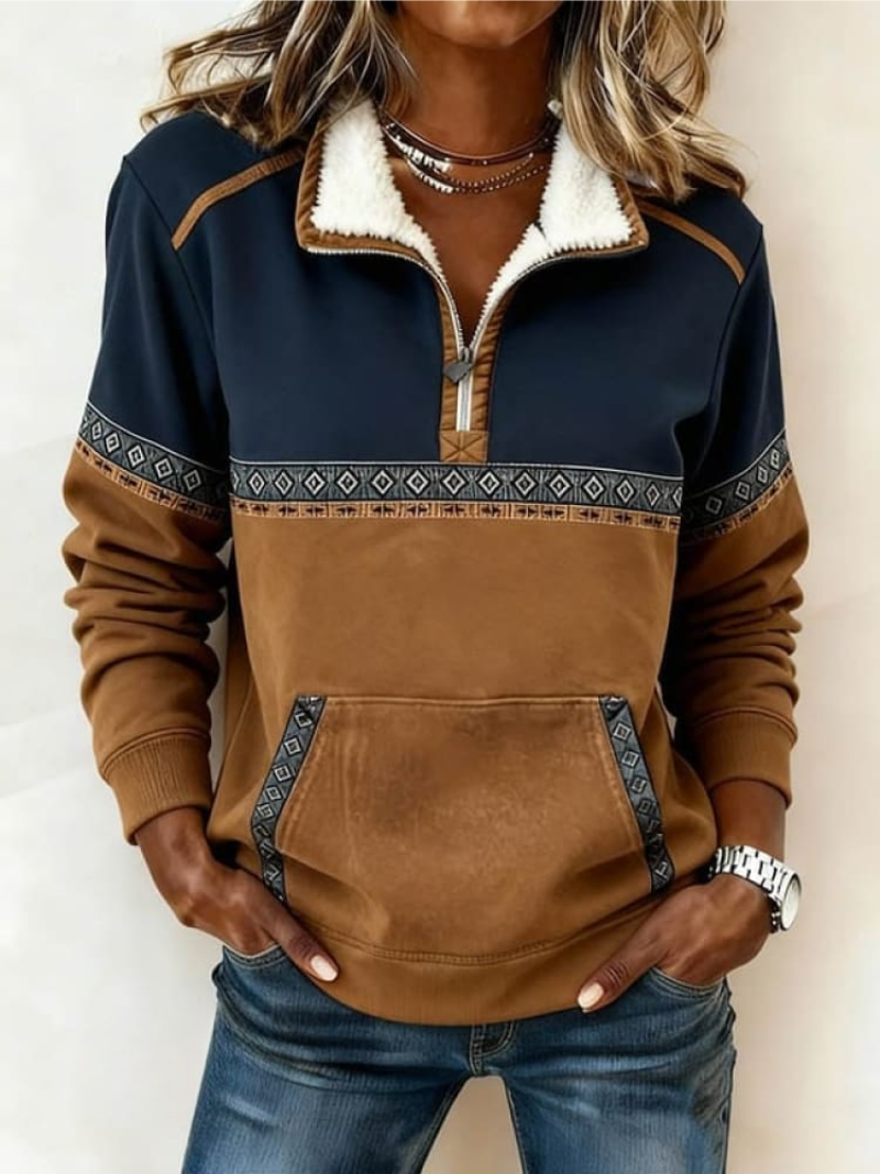 Reesa | Comfortabele trui met ritssluiting