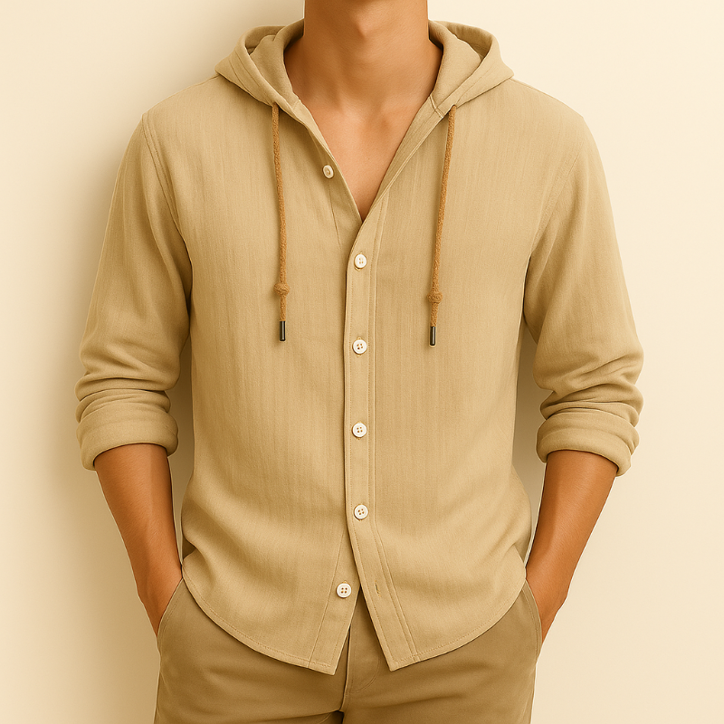 Noam | Linnen Hoodie Shirt