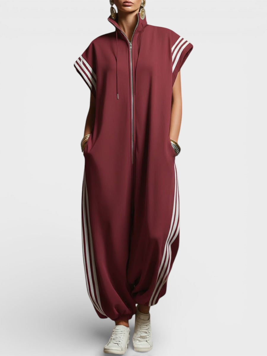 Valentina | Jumpsuit met ritssluiting in de hals