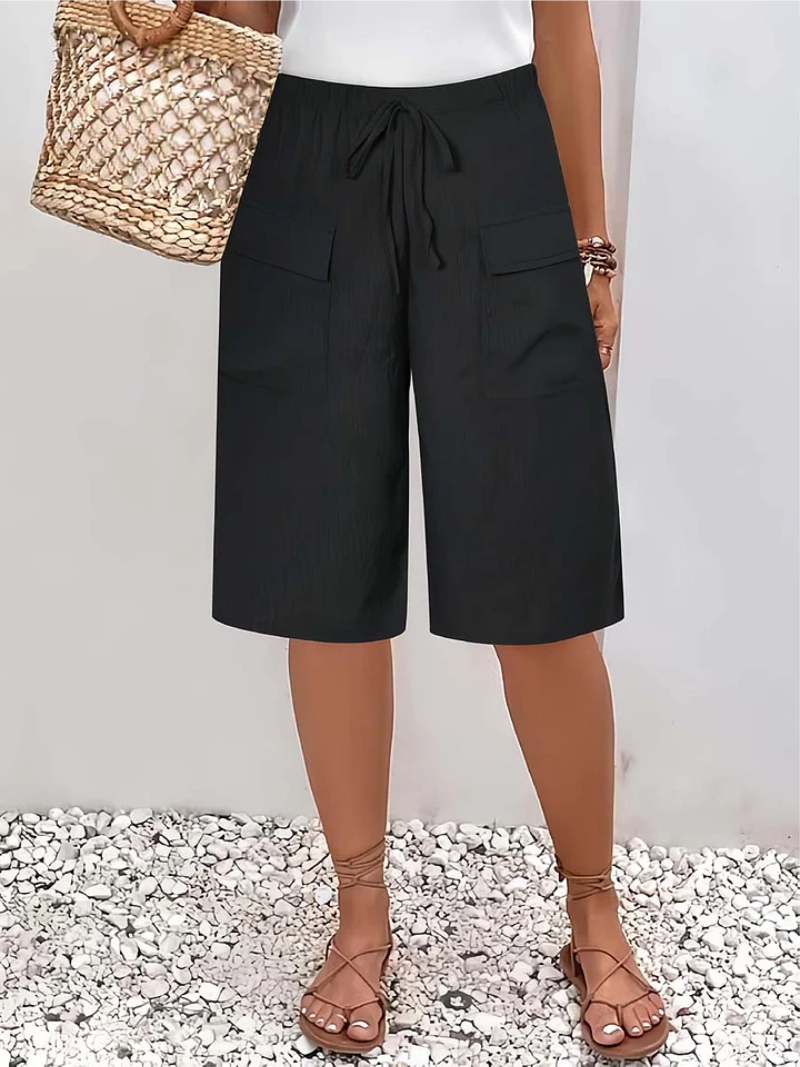 Clota | Korte broek met elastische tailleband